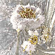 White brooch pendant Delicate winter Pearl amethyst. Shabby flower, Brooches, Bryansk,  Фото №1