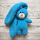 Вязаный плюшевый голубой зайчик. Мягкие игрушки. Tashas Handicraft. Ярмарка Мастеров.  Фото №4