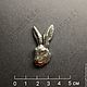 Значки броши ЗАЯЦ КРОЛИК hare rabbit pin brooch badge. Значок. WiLiJe: WildLife Jewelery. Ярмарка Мастеров.  Фото №5