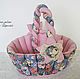 Textile basket. Candy bowl, for needlework, for small things. Basket. Elena Gavrilova. My Livemaster. Фото №4