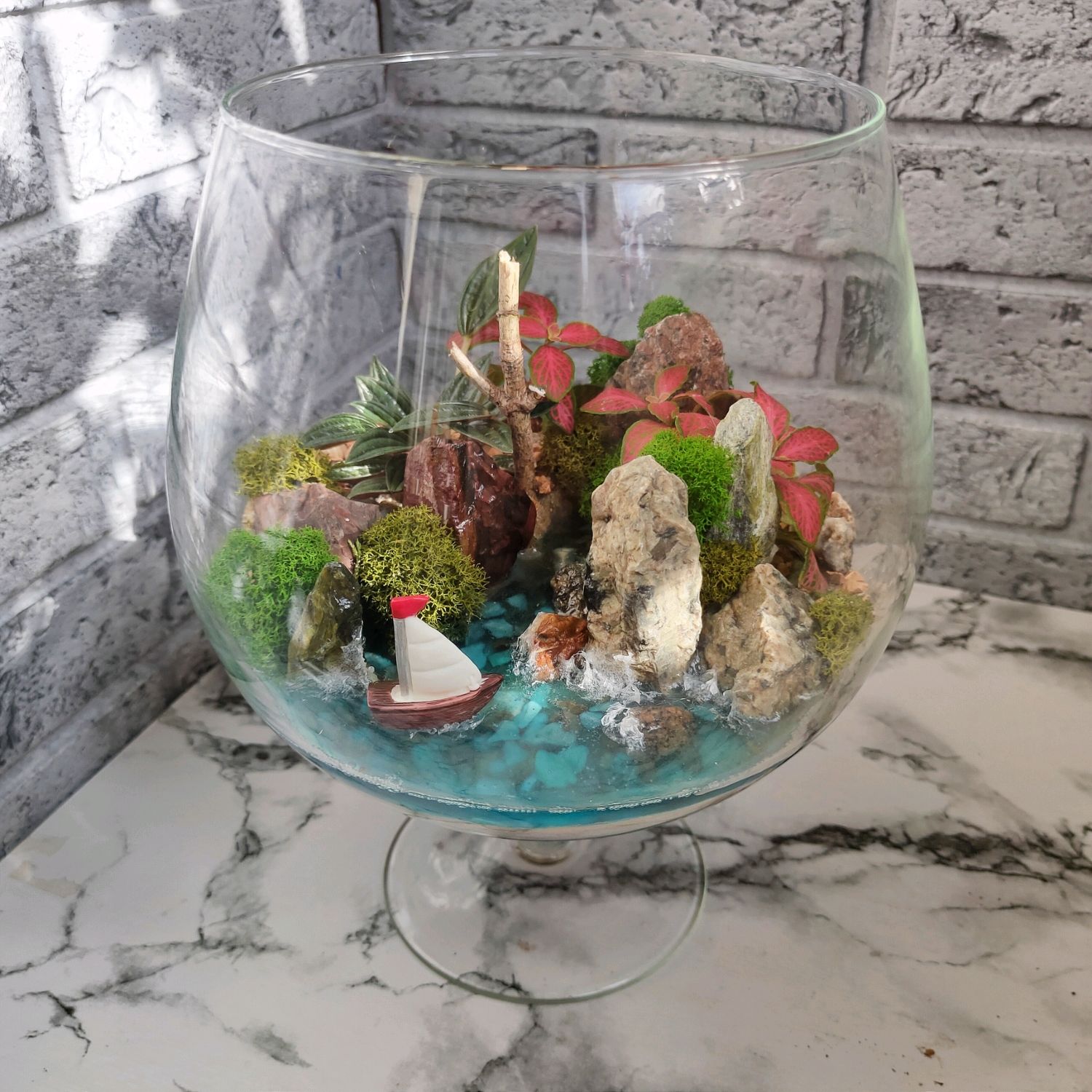 Флорариум на ножке 3 л – купить онлайн на Ярмарке Мастеров – MM46GRU ...