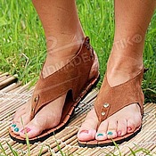 Туфли из натуральной кожи женские оксфорды коричнево-рыжие