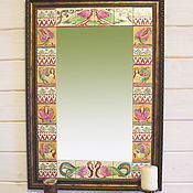 Для дома и интерьера handmade. Livemaster - original item Painting ceramics. Large mirror 