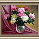 Peonies in a glass vase. Pictures. Salon of paintings ArtKogay. Online shopping on My Livemaster.  Фото №2