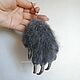 Charm pendant felted Bear paw made of sheep wool. Felted Toy. Game in felting. My Livemaster. Фото №4