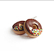 Серьги "Шоколадные пончики". Серьги классические. CafeCarletta. Интернет-магазин Ярмарка Мастеров.  Фото №2
