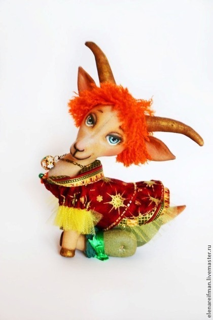 Игрушки животные, ручной работы. Ярмарка Мастеров - ручная работа Символ 2015 года Козетта. Handmade.