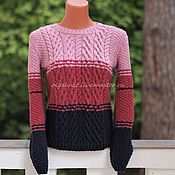 Теплый вязаный пуловер