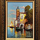 View in Venice/ 50h35 cm (inner r-r)/ buy an oil painting. Pictures. Atmosfera schastya. Ярмарка Мастеров.  Фото №6