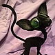 Sphynx is a bald black cat. Stuffed Toys. Lebedeva Lyudmila (knitted toys). My Livemaster. Фото №4