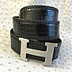 Men's belt, made of genuine crocodile leather, black color!, Straps, St. Petersburg,  Фото №1