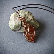 Украшения handmade. Livemaster - original item Carnelian Copper Pendant. Handmade.