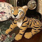 Куклы и игрушки handmade. Livemaster - original item felt toy: Tiger. Handmade.