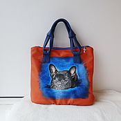Сумки и аксессуары handmade. Livemaster - original item Women`s leather bag with painted to order for Larisa.. Handmade.