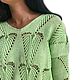 Order Women's Lotus pullover, cotton, openwork knitting, green. SIBERIA COOL (knitting & painting) (Siberia-Cool). Livemaster. . Pullover Sweaters Фото №3