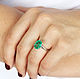 3.70cts 14K Colombian Emerald Solitaire Engagement Ring. Rings. JR Colombian Emeralds (JRemeralds). My Livemaster. Фото №5