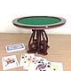 Furniture for dolls: Poker table 1/6, Doll furniture, Moscow,  Фото №1