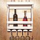 Rustic 4 Bottle Wine Rack with 8 Glass. Friday!, Kitchen, Minsk,  Фото №1
