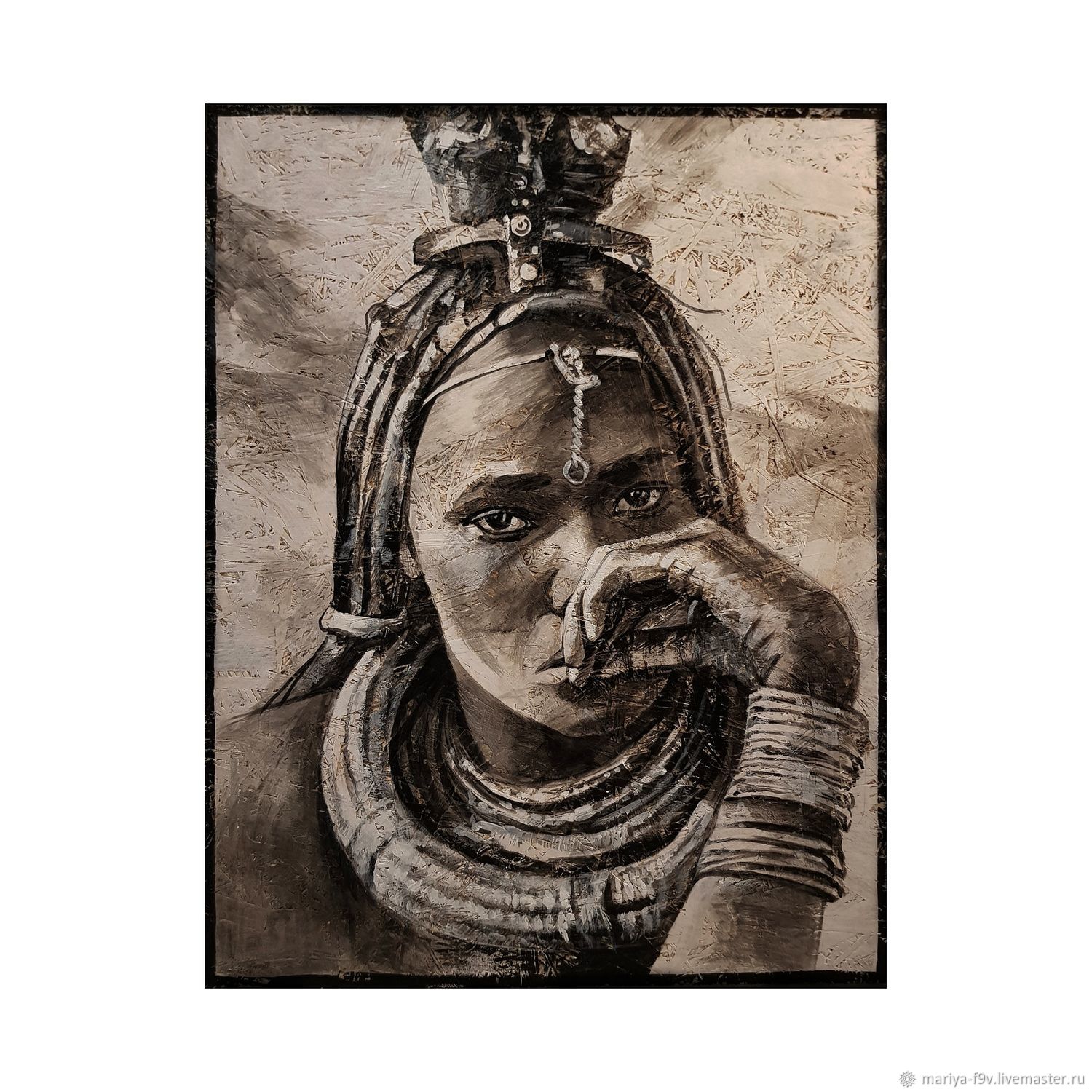 Картина для интерьера. Женский портрет племени Химба, Намибия, Картины, Москва,  Фото №1