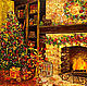 Oil painting Christmas evening. Pictures. Zabaikalie. Online shopping on My Livemaster.  Фото №2
