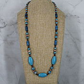 Работы для детей, handmade. Livemaster - original item Beads made of turkvenite, jasper and agate stones. Handmade.