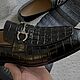 Men's loafers, crocodile leather, black. Loafers. SHOES&BAGS. My Livemaster. Фото №6