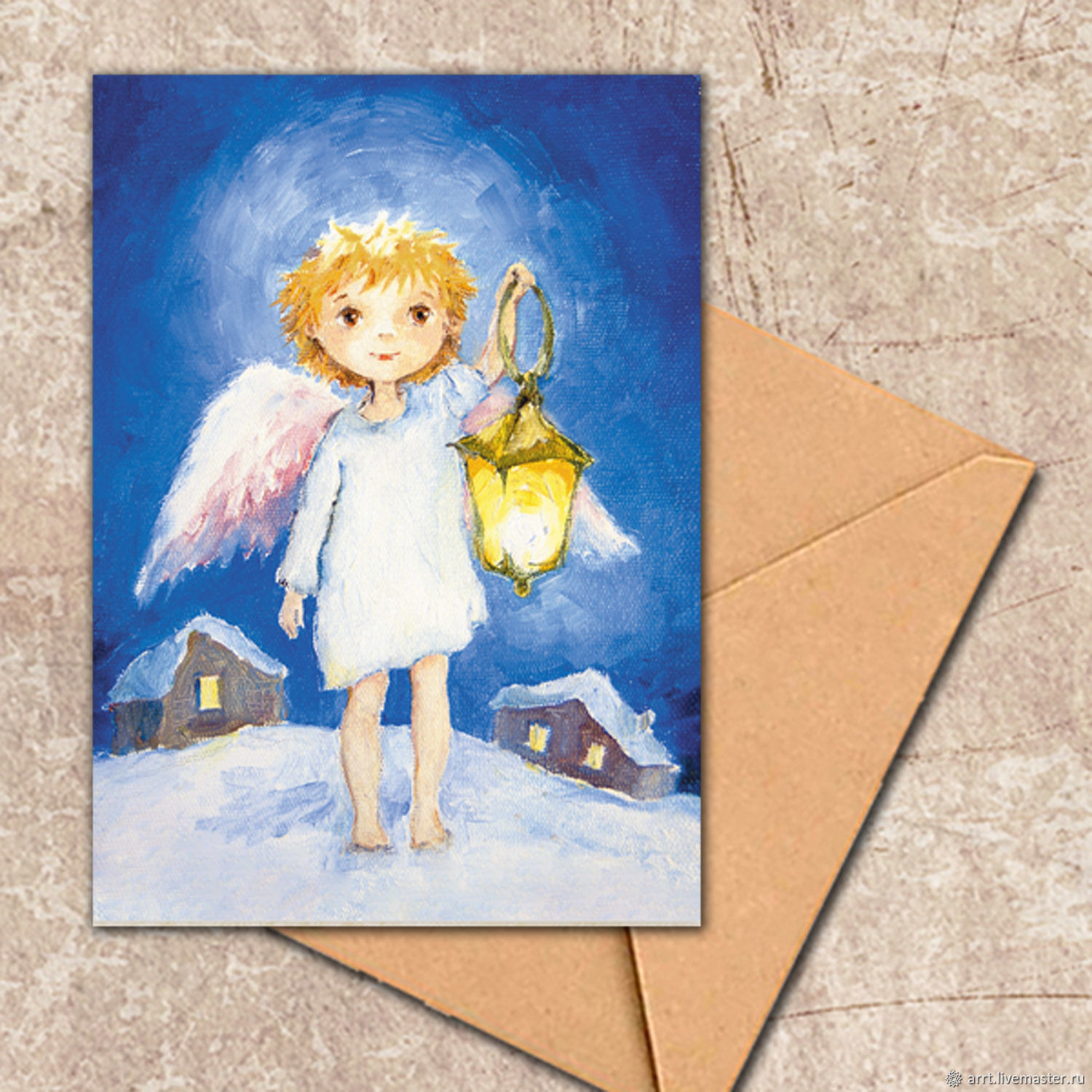 Мастер-класс открытка с ангелочком