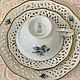 Чайное трио «Незабудки» из прорезного фарфора от  Schumann Arsberg. Чайные пары. Vintage_shop. Ярмарка Мастеров.  Фото №6