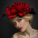 Rose hat from the skin of the Mysterious stranger. Decoration leather, Hats1, Bobruisk,  Фото №1