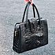 Order Classic bag: Genuine Crocodile Leather Bag Black. Katorina Rukodelnica HandMadeButik. Livemaster. . Classic Bag Фото №3