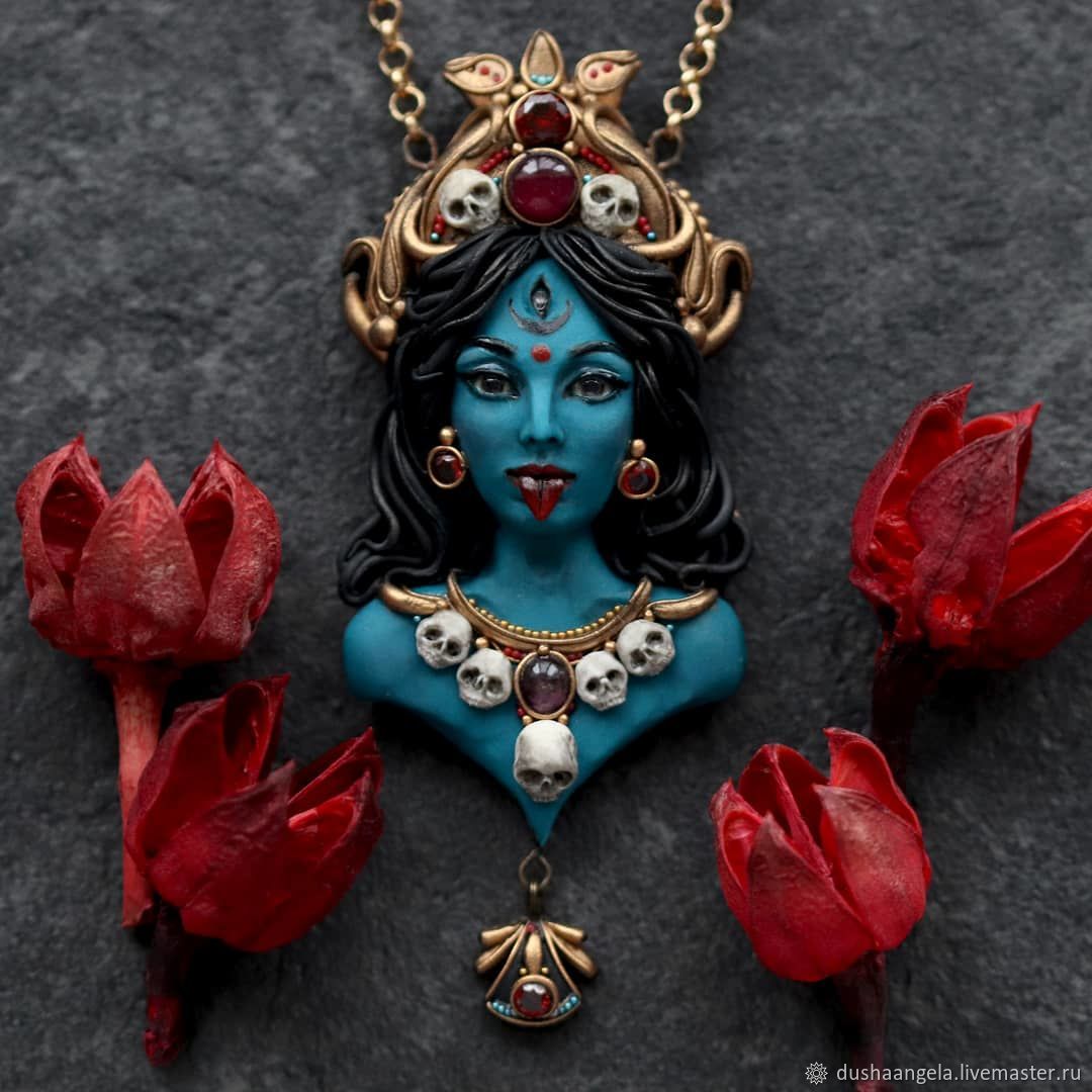  ' Kali ' sculpture, miniature, goddess, Necklace, Vladimir,  Фото №1