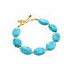 Turquoise bracelet 'Turquoise' bracelet made of natural turquoise, Bead bracelet, Moscow,  Фото №1