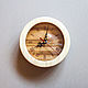 Unusual, original wall clock made of wood in a wooden box, Watch, St. Petersburg,  Фото №1