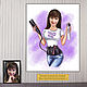 Gifts for women on birthday. Cartoon by photo, hairdresser, beauty, Art, Caricature, Moscow,  Фото №1