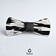 Glass black and white tie premium Zebra, Ties, Moscow,  Фото №1