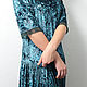 Dress velvet turquoise a line MIDI. Dresses. Yana Levashova Fashion. My Livemaster. Фото №5