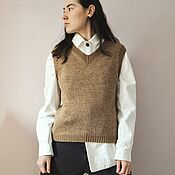 Одежда handmade. Livemaster - original item Knitted vest, sleeveless jacket 