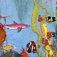 Картина из шерсти "Тайна Карибского моря". Картины. Макарова Оксана (sanzharka). Интернет-магазин Ярмарка Мастеров.  Фото №2