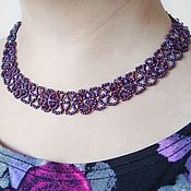Украшения handmade. Livemaster - original item Burgundy Beaded Necklace. Necklace of Japanese beads.. Handmade.