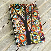 Канцелярские товары handmade. Livemaster - original item Notebook wood cover A5 "Coloured dreams-5". Handmade.