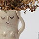 Заказать Ваза керамическая "Кругом голова". Наталья Добржанская (Dobrceramics). Ярмарка Мастеров. . Вазы Фото №3