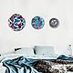 'Peces de estilo nórdico ' plato grande en la pared. Plates. Art by Tanya Shest. My Livemaster. Фото №5