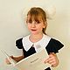 Школьный воротник с инициалами. Воротнички. Наряды детям My little princessИрина. Ярмарка Мастеров.  Фото №6