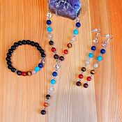 Фен-шуй и эзотерика handmade. Livemaster - original item Set chakra Jewelry bracelet earrings beads pendant rosary. Handmade.