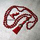 Мала 108 бусин из красного коралла, 108 бусин. Колье. Yogamalas. Ярмарка Мастеров.  Фото №4