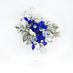Brooch blue and white ' Frosty night', Brooches, Sestroretsk,  Фото №1