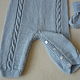 Knitted romper with braids and booties. Overall for children. 4 children-baby. My Livemaster. Фото №4