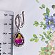 Серьги с ювелирным стеклом под аметрин. Серьги классические. Gems secret. Ярмарка Мастеров.  Фото №4