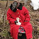 Garret doll: Granny in a red coat, Rag Doll, Tver,  Фото №1