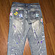 Jeans with hand-painted ' Skull and flowers '. Jeans. Koler-art handpainted wear. Online shopping on My Livemaster.  Фото №2